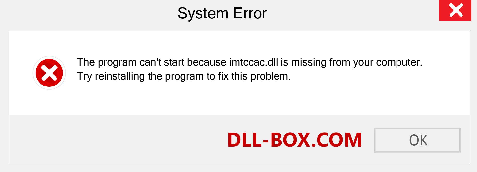  imtccac.dll file is missing?. Download for Windows 7, 8, 10 - Fix  imtccac dll Missing Error on Windows, photos, images