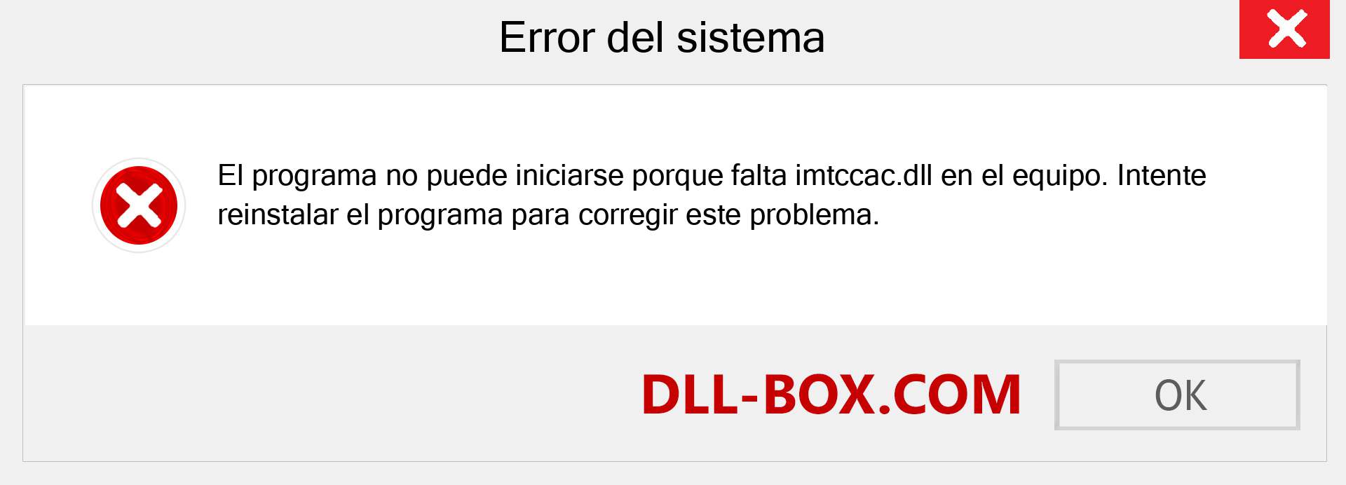 ¿Falta el archivo imtccac.dll ?. Descargar para Windows 7, 8, 10 - Corregir imtccac dll Missing Error en Windows, fotos, imágenes